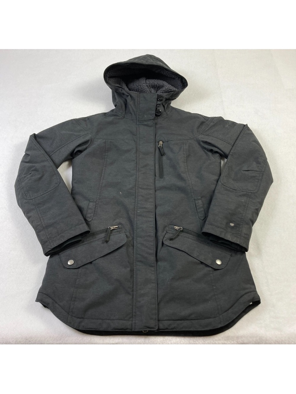 Insulated Black Hooded Women's Ski Jacket Carson pass XS